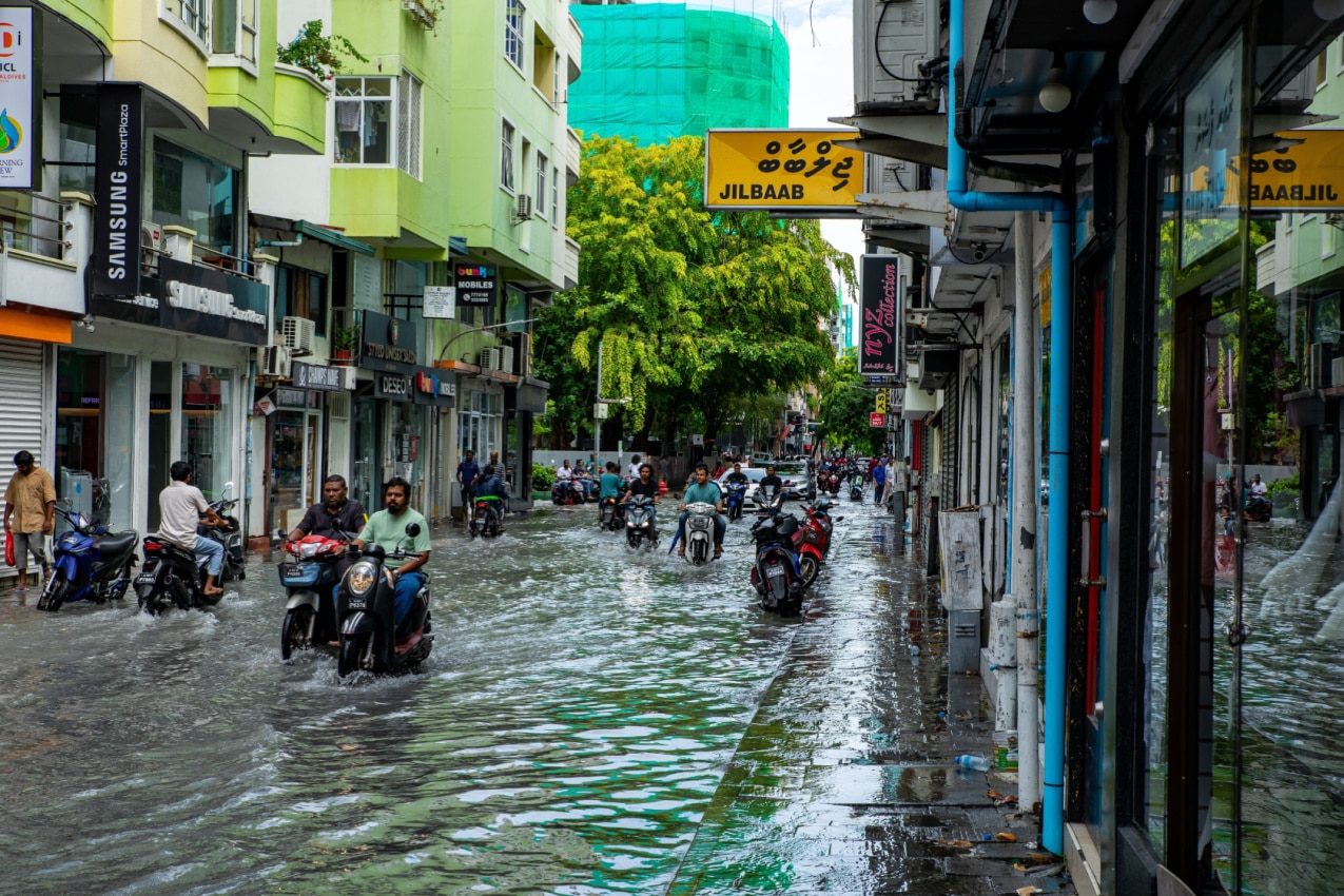 Rain Flood in the Maldives
